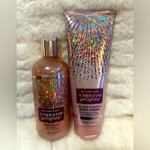 Bath & Bodyworks A Thousand Wishes Bubble Bath and. Body Cream